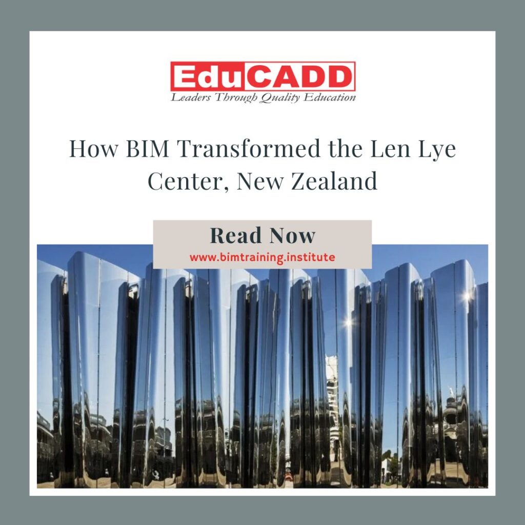 Len Lye Center New Zealand exterior stainless steel façade designed with BIM